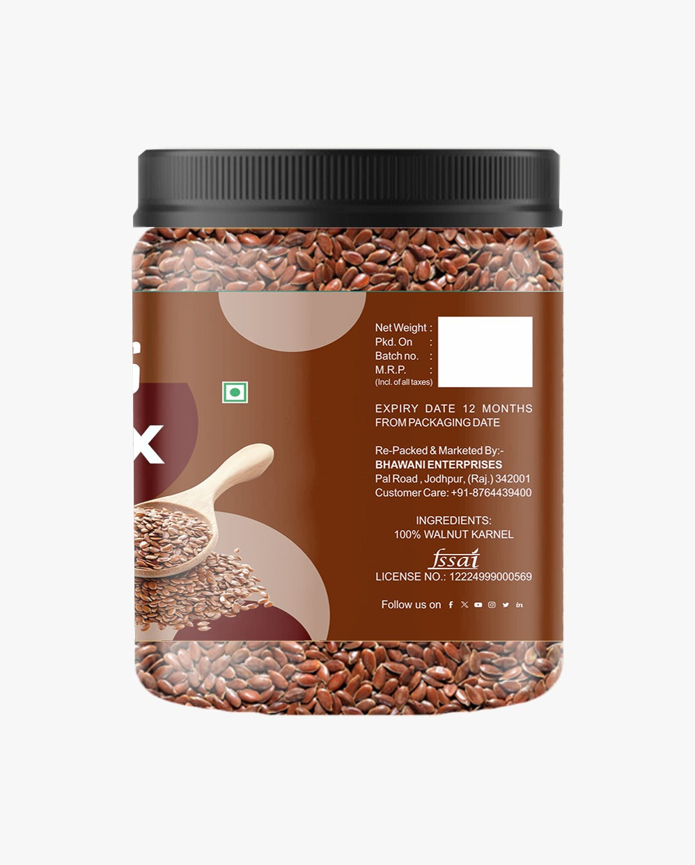 Hunger 0 Flax Seeds (Alsi) Premium Quality | Raw & Natural | Rich in Omega-3, Fiber & Protein