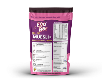 Hunger 0 Ego Bar™ Premium Millet Muesli | No Added Sugar | High Fiber Energy Breakfast