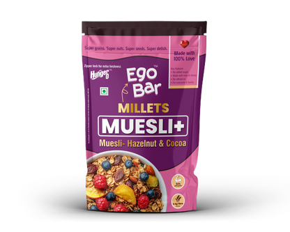 Hunger 0 Ego Bar™ Premium Millet Muesli | No Added Sugar | High Fiber Energy Breakfast