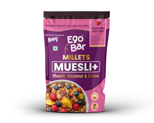 Hunger 0 Ego Bar™ Premium Millet Muesli | No Added Sugar | High Fiber Energy Breakfast