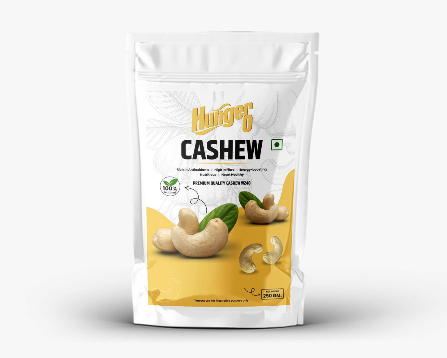 Hunger 0 Whole Cashew Nuts Premium Quality