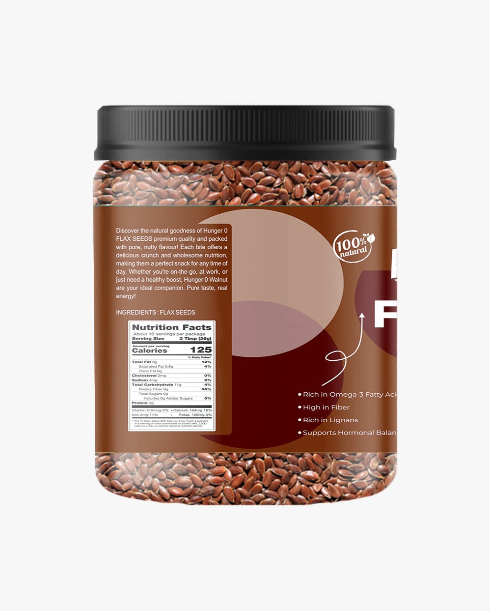 Hunger 0 Flax Seeds (Alsi) Premium Quality | Raw & Natural | Rich in Omega-3, Fiber & Protein