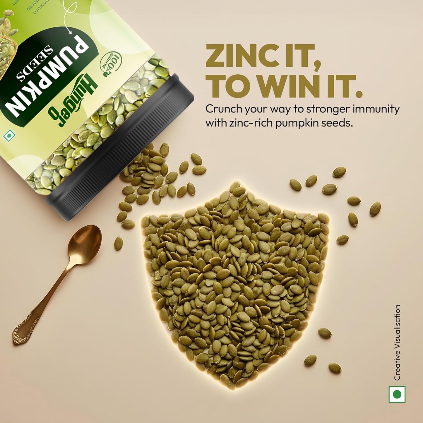 Hunger 0 Raw Pumpkin Seeds (Kaddu Seeds) | Nutrient Rich Superfood