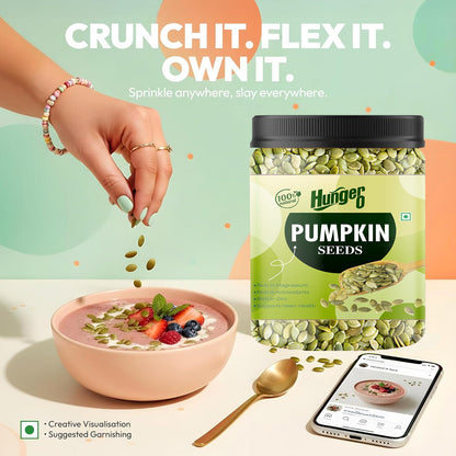Hunger 0 Raw Pumpkin Seeds (Kaddu Seeds) | Nutrient Rich Superfood